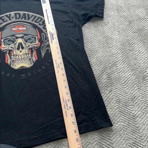 Harley-Davidson Skull Graphic T-Shirt Black Denver Aurora Biker Tee - Picture 8 of 8